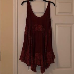 Burnt orange free people slip